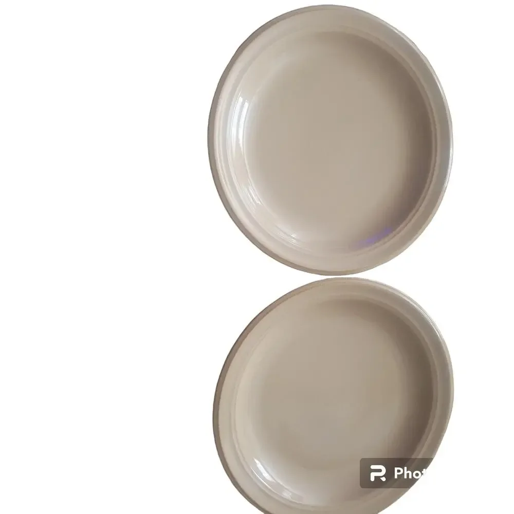 Vintage Sirocco Khaki Dansk 9 inch Salad Plates Tan Replacement Set of 2‎